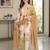 Beige crepe threadembroidery kurta set