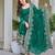 Sea green silkblend embroidered kurta set