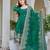 Sea green silkblend embroidered kurta set
