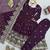 Purple silkblend embroidered kurta set
