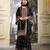 Black silkblend embroidered sharara set