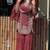 Maroon georgette embroidered sharara set