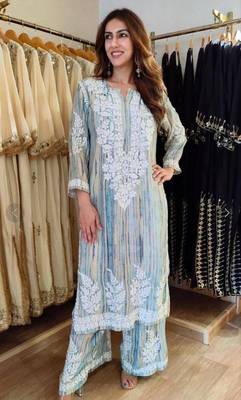 pastel multicolor rayon embroidered plus size kurta set 3