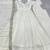 White silkblend embroidered  gown set