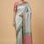 Banarasi semi silk saree in light green colour with  tanchoi meenakari  work
