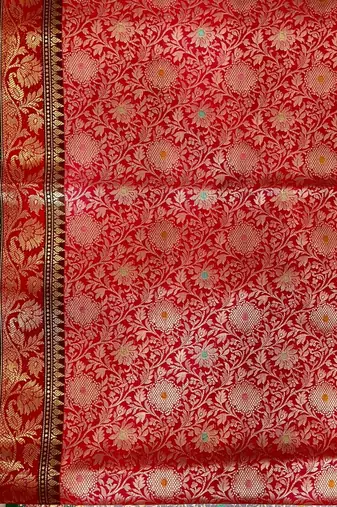 light blue semi silk tanchoi meenakari banarasi saree