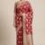 Banarasi semi silk saree in  red colour with  floral zari jaal  work