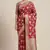red semi silk floral zari jaal banarasi saree