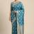 Banarasi semi silk saree in  sky blue colour with  floral zari jaal  work