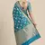 Banarasi semi silk saree in  sky blue colour with  floral zari jaal  work