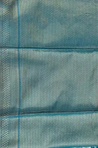 sky blue semi silk floral zari jaal banarasi saree