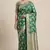emerald green semi silk floral zari jaal banarasi saree