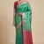 green semi silk tanchoi banarasi saree with pink border