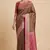 brown semi silk tanchoi banarasi saree with pink border