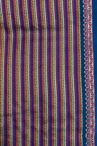 royal blue floral zari booti banarasi silk saree