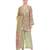  Green embroidered crepe kurta set