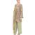  Green embroidered crepe kurta set