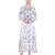 Blue White printed crepe kaftan