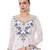 White embroidered organza sharara set