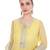 Yellow Embroidered High Low Kaftaan with Heram Pants