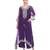Purple embroidered lurex kaftan