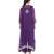 Purple embroidered lurex kaftan