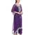 Purple embroidered lurex kaftan