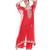 Red embroidered lurex kaftan
