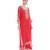 Red embroidered lurex kaftan