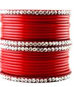 acrylic plastic churi set bangles red colour nihar