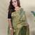 Green zari tissue weaving saree with all over elephant pattern motifs on border