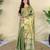 Green zari tissue weaving saree with all over elephant pattern motifs on border