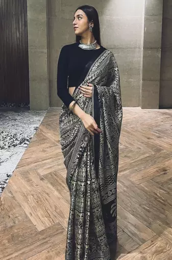 Ethnic motifs printed saree