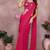 Embroidered poly georgette designer saree