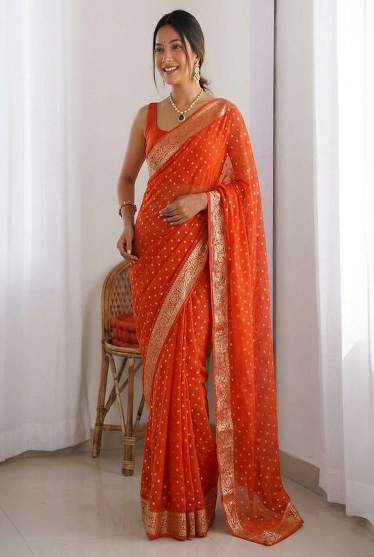 Ethnic motifs zari saree