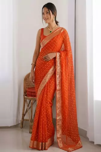 Ethnic motifs zari saree