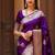 Purple woven design zari art silk kanjeevaram saree
