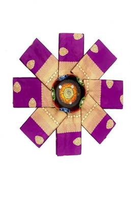 Purple woven design zari art silk kanjeevaram saree 2