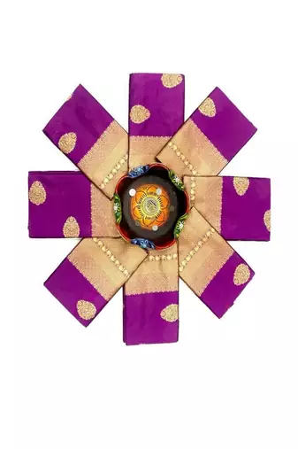 Purple woven design zari art silk kanjeevaram saree