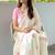 Floral printed pure linen saree with unstiched blouse piece