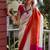 Colourblocked khadi saree