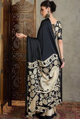 Kalamkari printed saree with matching blouse piece 2