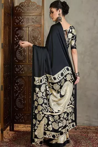 Kalamkari printed saree with matching blouse piece