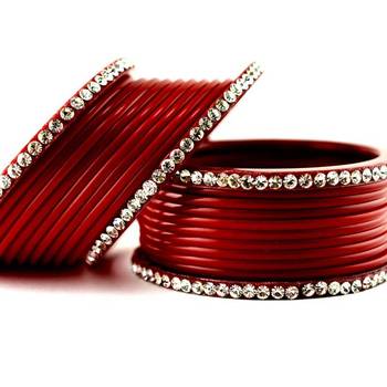 acrylic plastic churi set bangles red colour nihar 2