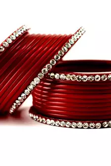 acrylic plastic churi set bangles red colour nihar
