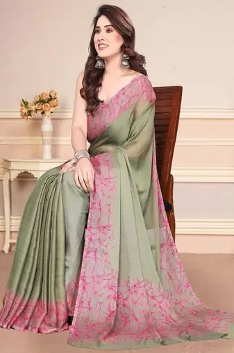 Pure chiffon saree