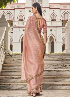 Sequinned organza saree 3