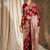 Red ethnic motifs woven design zari banarasi saree