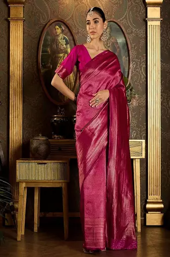 Woven design banarasi saree