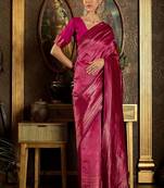 Woven design banarasi saree